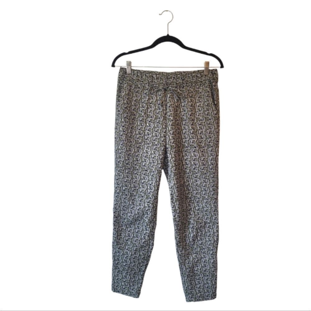 Splendid Women's Olive Zebra Print Drawstring Pants Size S